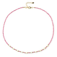 Nigerian Pink Tourmaline Silver Necklace (Riya)