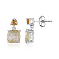 Rutile Quartz Silver Earrings