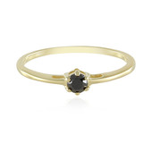 Black Diamond Silver Ring