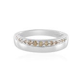 I2 Champagne Diamond Silver Ring