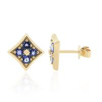 9K AAA Tanzanite Gold Earrings (de Melo)