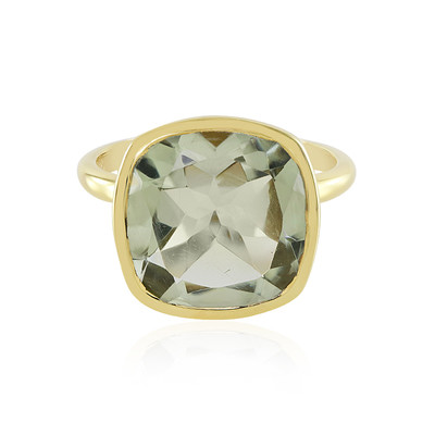 Green Amethyst Silver Ring