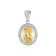 Citrine Silver Pendant