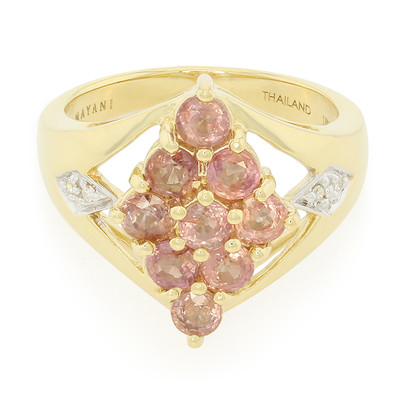 18K Unheated Padparadscha Sapphire Gold Ring (AMAYANI)