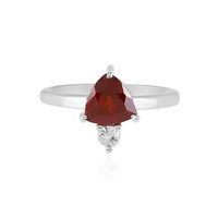 Hessonite Garnet Silver Ring