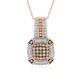 Champagne Zircon Silver Necklace