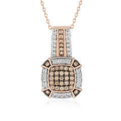 Champagne Zircon Silver Necklace