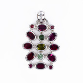 Mozambique Garnet Silver Pendant