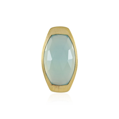 Aqua Chalcedony Silver Pendant (MONOSONO COLLECTION)