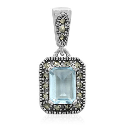 Sky Blue Topaz Silver Pendant