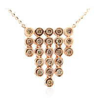 18K SI1 Argyle Rose De France Diamond Gold Necklace