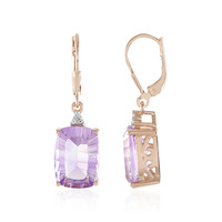 Rose de France Amethyst Silver Earrings