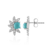 Sleeping Beauty Turquoise Silver Earrings