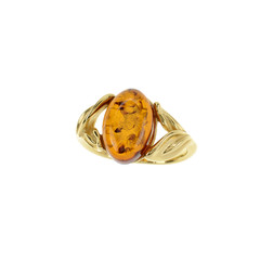 Baltic Amber Silver Ring