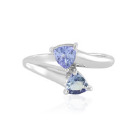 Unheated Tanzanite Silver Ring