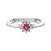 Pink Spinel Silver Ring