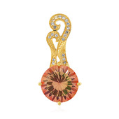 Peach Mystic Topaz Silver Pendant