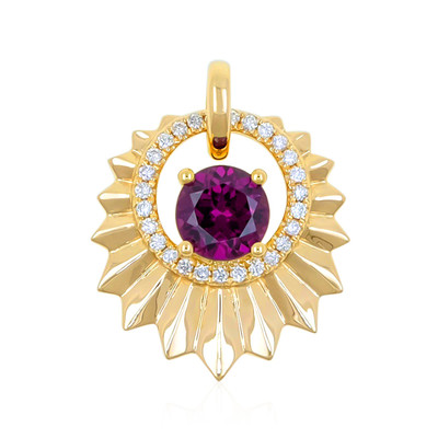 9K Magenta Garnet Gold Pendant (de Melo)