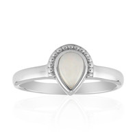 White Opal Silver Ring