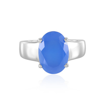 Blue Chalcedony Silver Ring