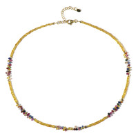 Yellow Sapphire Silver Necklace (Riya)