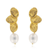 White Freshwater Pearl Silver Earrings (Joias do Paraíso)