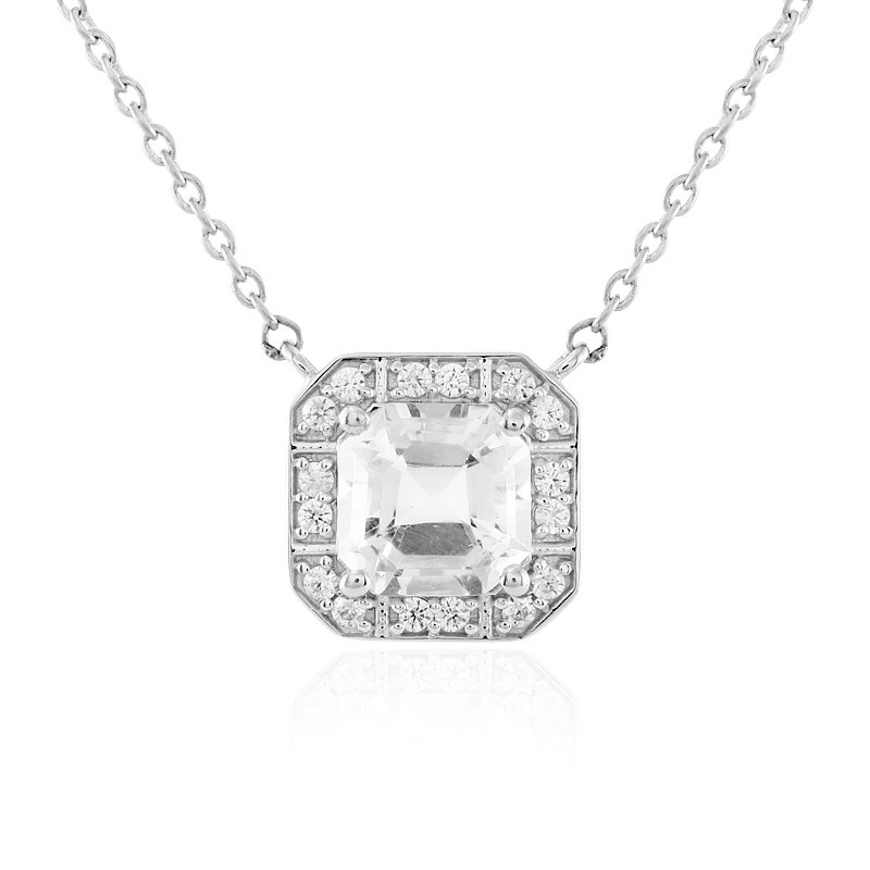 3 Ct Diamond Pendant Asscher Cut VVS1/D 14K White Gold Finish Free Chain |  eBay