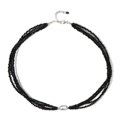 Black Tourmaline Silver Necklace