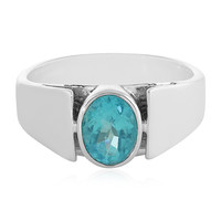 Blue Apatite Silver Ring