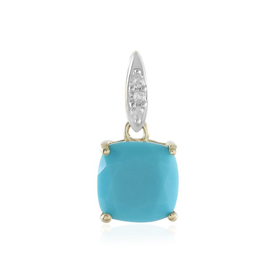 9K Sleeping Beauty Turquoise Gold Pendant