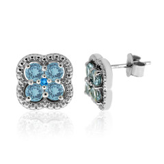 Sky Blue Topaz Silver Earrings