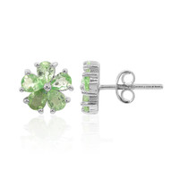 Tsavorite Silver Earrings