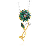 Zambian Emerald Silver Necklace (Gems en Vogue)