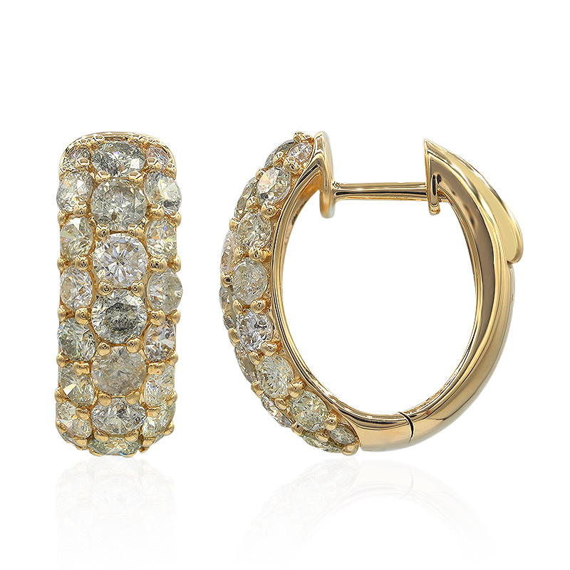 Fancy Yellow Square Diamond Dangle Earrings 18K Gold – NAGI