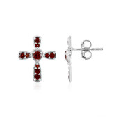 Mozambique Garnet Silver Earrings