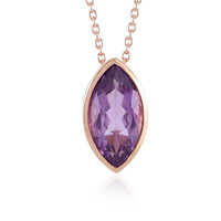 Rose de France Amethyst Silver Necklace