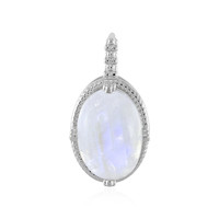 Rainbow Moonstone Silver Pendant