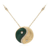 14K Malachite Gold Necklace (CIRARI)