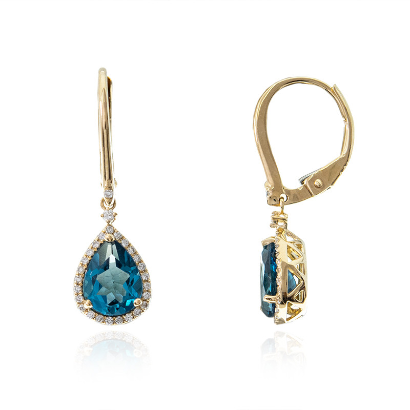 Blue Topaz Dangle Earrings Artisan Crafted in Bali - Lavish Sky | NOVICA