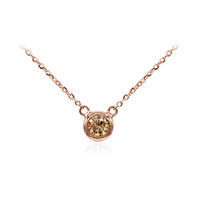 18K VS1 Argyle Rose De France Diamond Gold Necklace