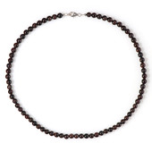 Indian Garnet Silver Necklace