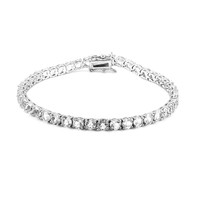 White Topaz Silver Bracelet