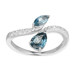 London Blue Topaz Silver Ring