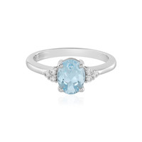 Sky Blue Topaz Silver Ring