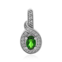 Russian Diopside Silver Pendant