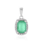 Colombian Emerald Silver Pendant