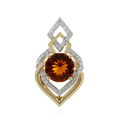 14K Orange Tourmaline Gold Pendant (AMAYANI)