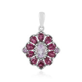 Rose de France Amethyst Silver Pendant