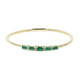 14K AAA Zambian Emerald Gold Bangle (CIRARI)