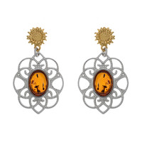 Baltic Amber Silver Earrings